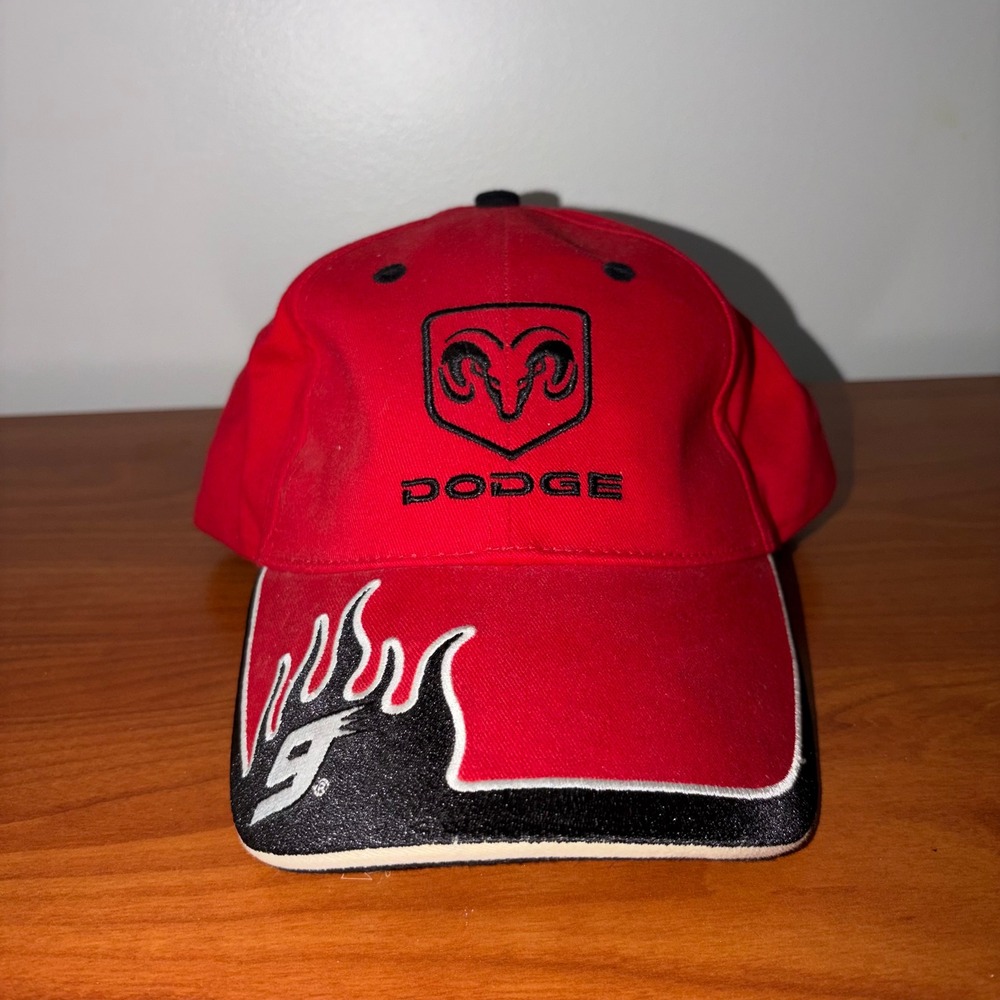 Vintage Winners Circle Kasey Kahne NASCAR Dodge Ram Red Flame Hat Adjustable Cap